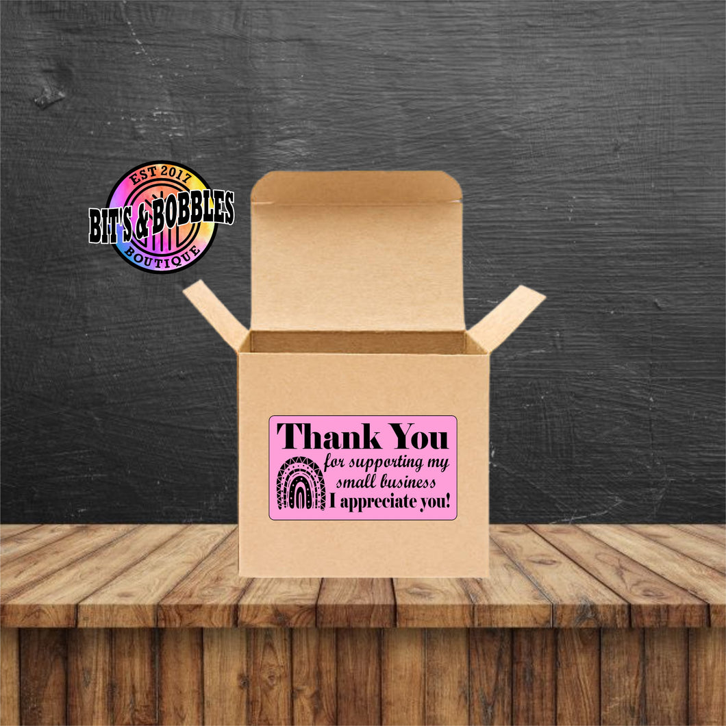 Rainbow thank you Label