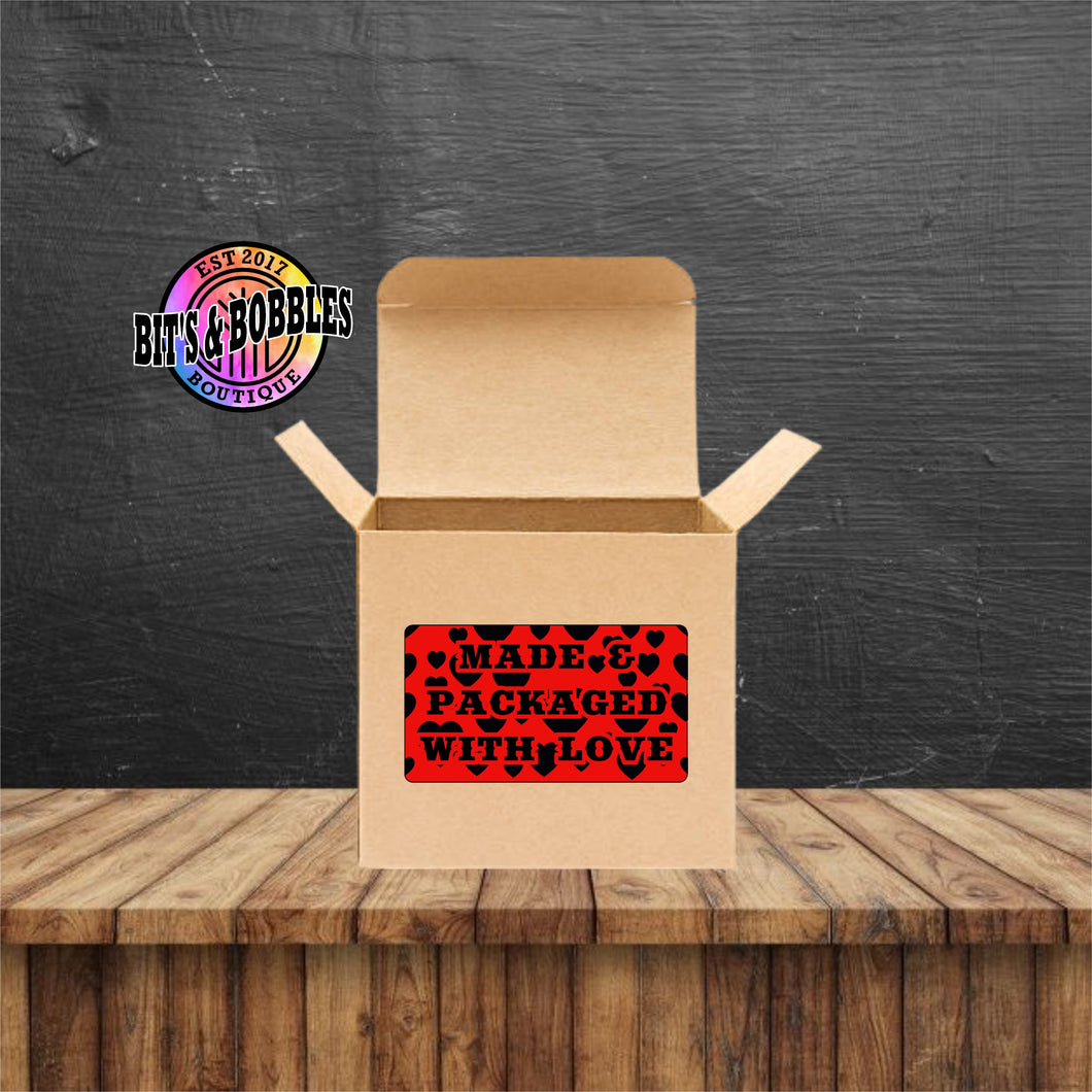 Made & Packaged with love Label