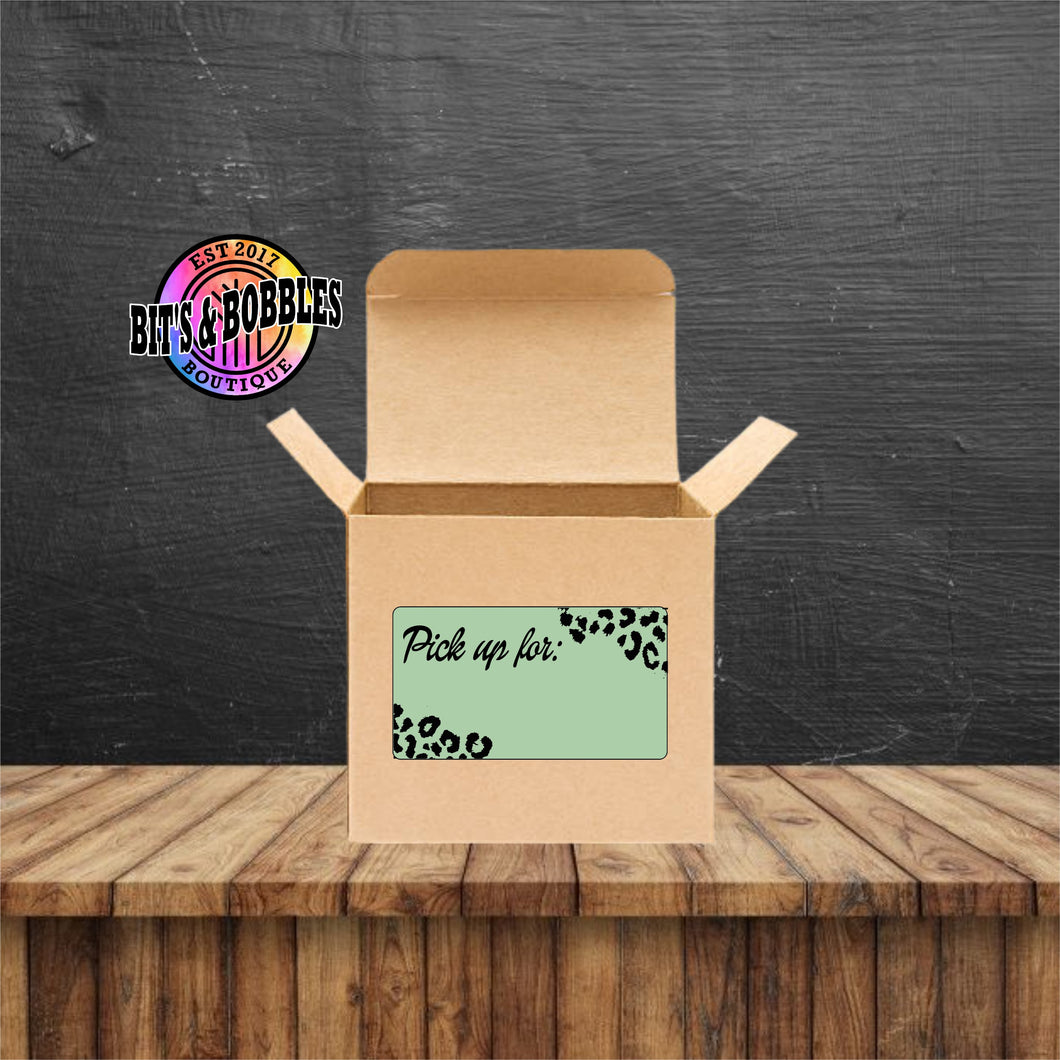Pick up for: Label