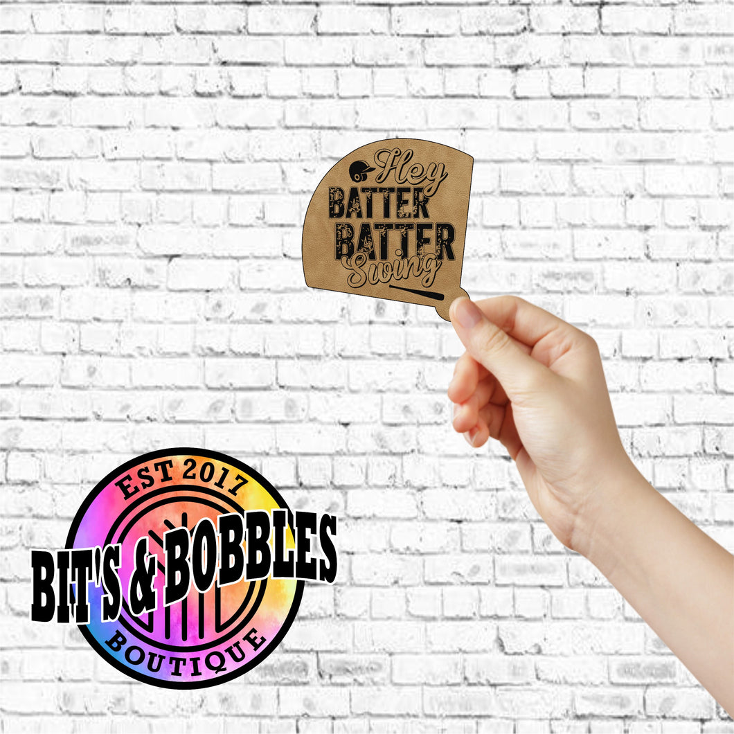 Hey Batter Batter leather patch