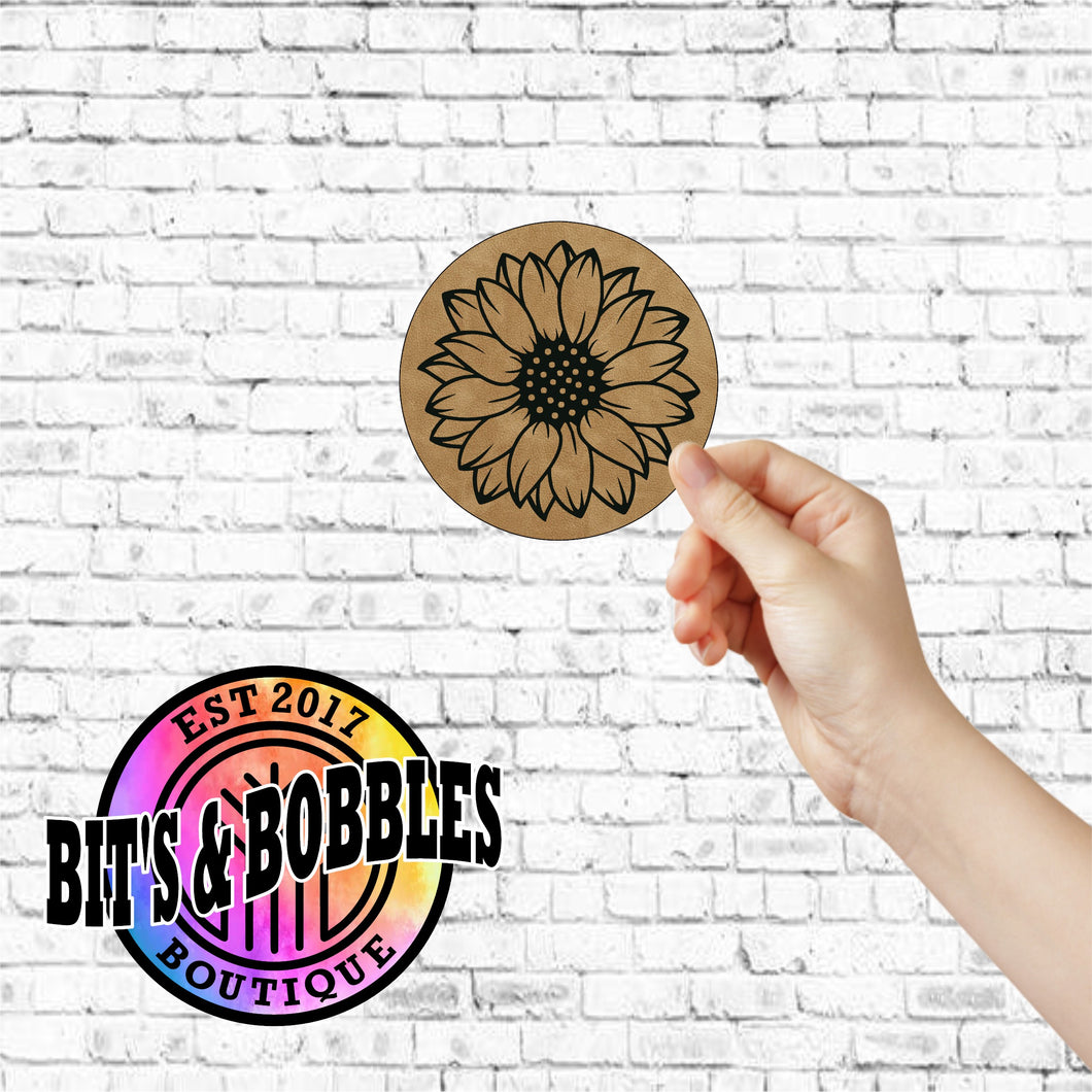 Sunflower leather patch