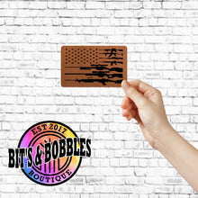 Load image into Gallery viewer, Gun flag leather patch
