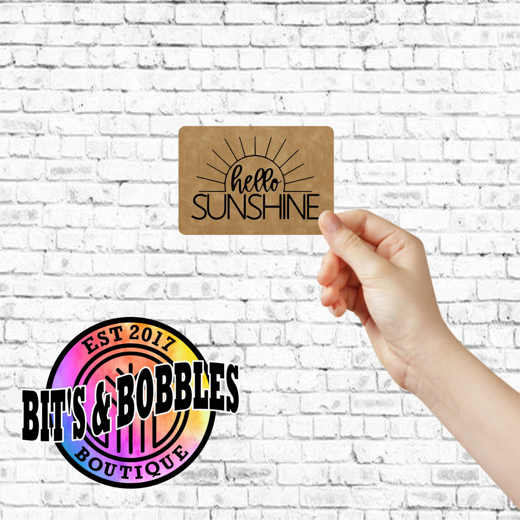 Hello Sunshine leather patch