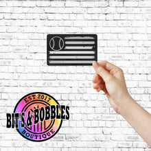Load image into Gallery viewer, Baseball Softball flag leather patch
