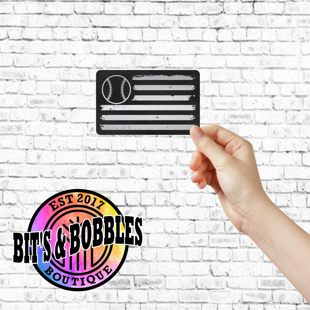 Baseball Softball flag leather patch