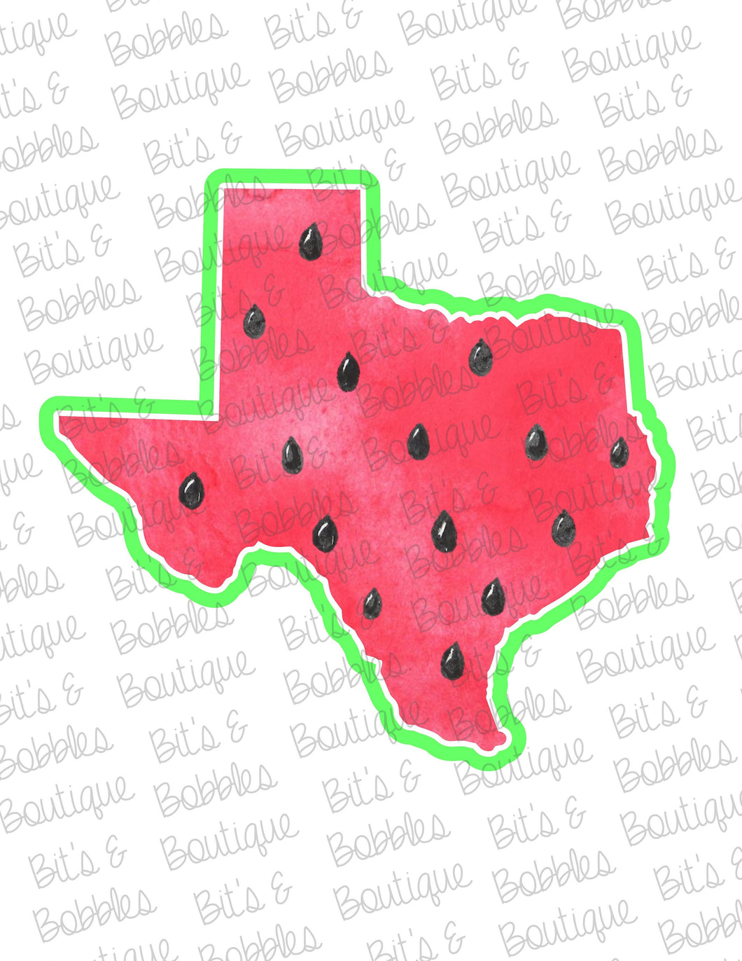 Watercolor Watermelon States