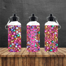 Load image into Gallery viewer, Candy Sprinkle with name sublimated water bottle
