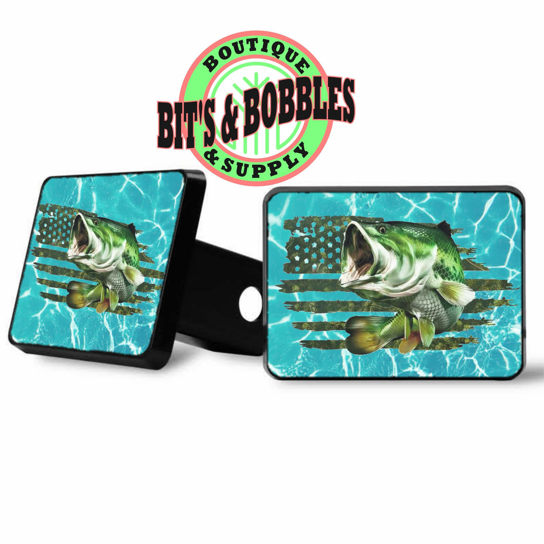 camo fishing flag trailer hitch cover