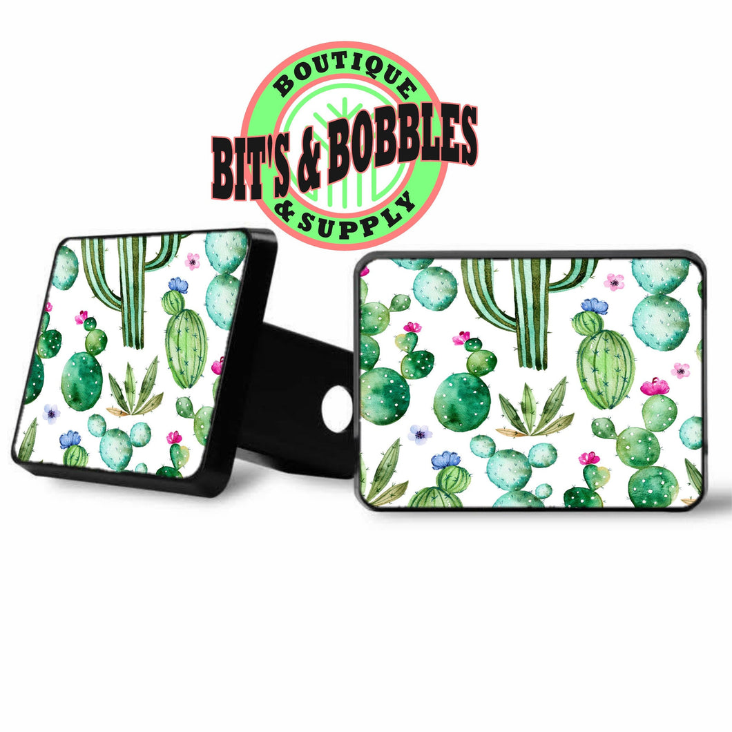 cactus pattern trailer hitch cover