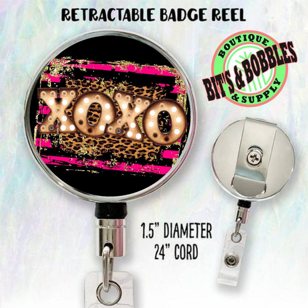 XOXO stripe badge reel