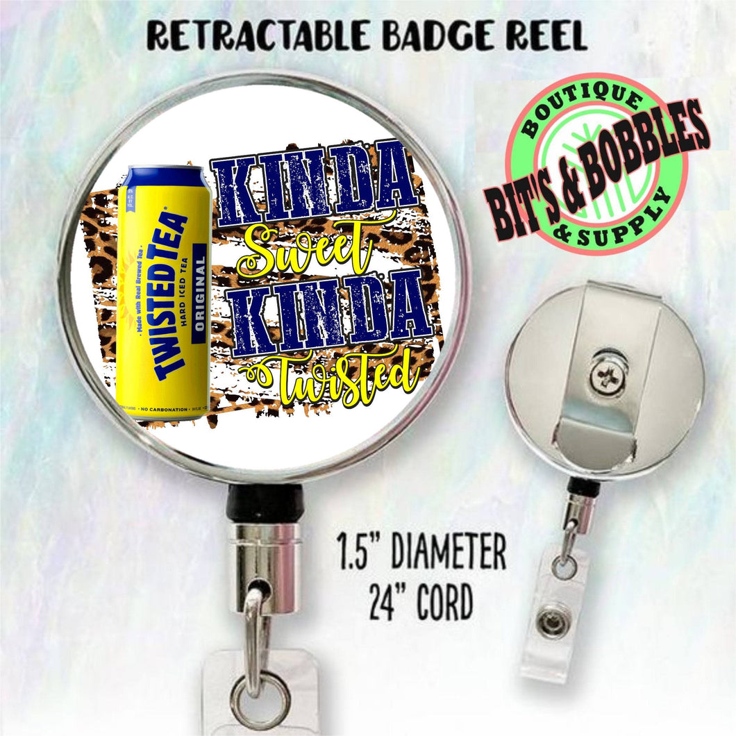 kinda sweet kinda twisted badge reel