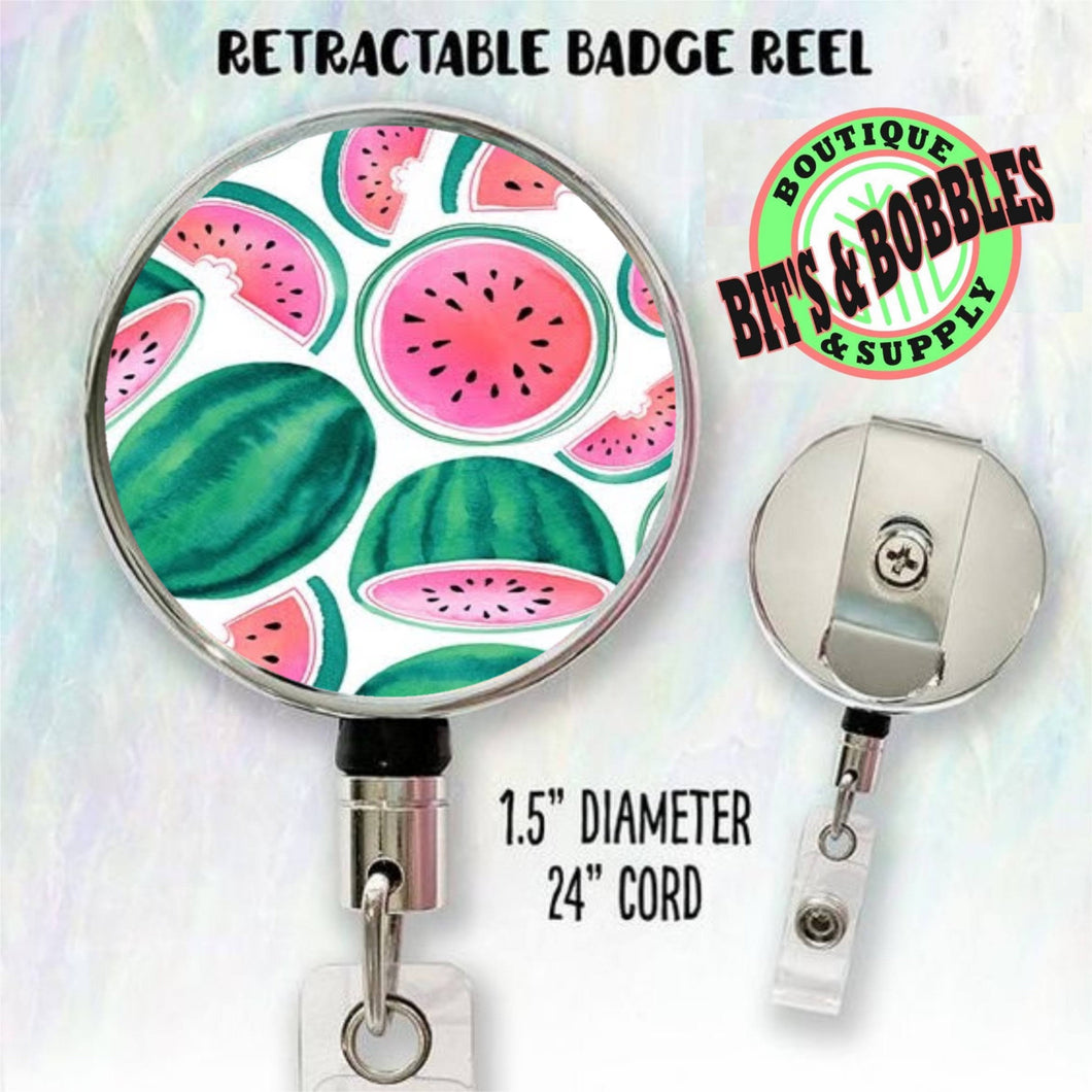 watermelon pattern badge reel