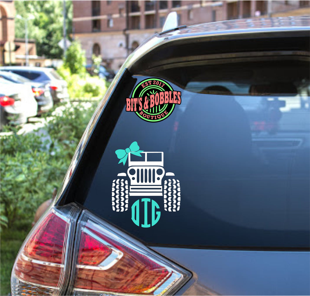 jeep monogram decal